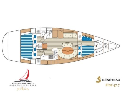 Sailboat Beneteau First 47.7 Planta da embarcação