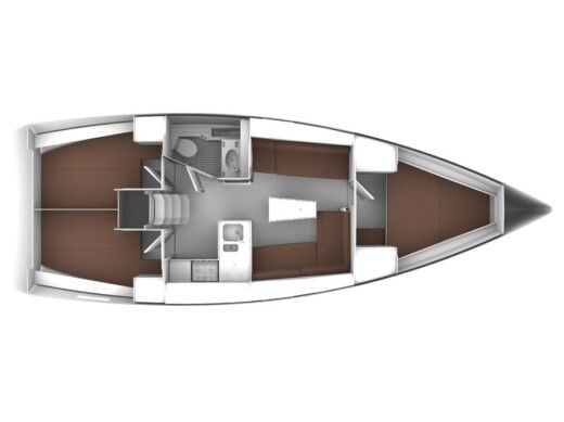 Sailboat BAVARIA 36 CRUISER Plano del barco