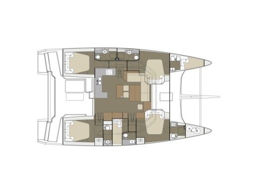 Catamaran  Dufour 48 boat plan