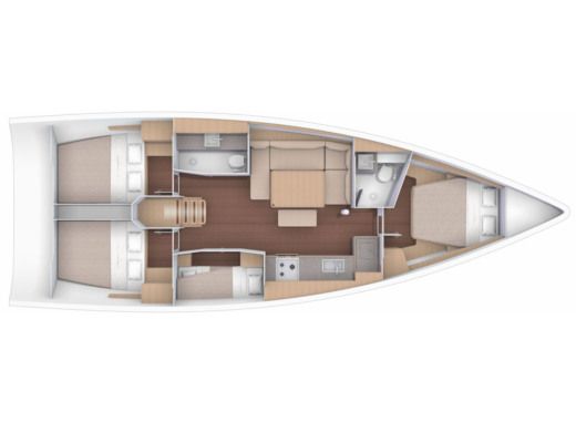 Sailboat  Dufour 430 boat plan
