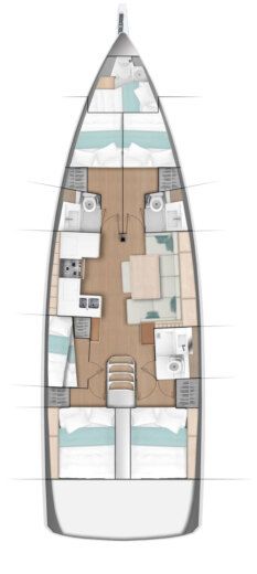 Sailboat Jeanneau Sun Odyssey 490 boat plan