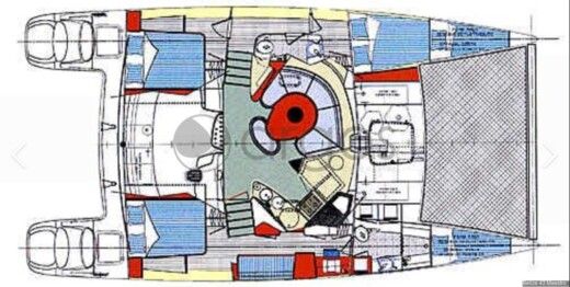 Catamaran Fountaine Pajot Belize 43 Boot Grundriss