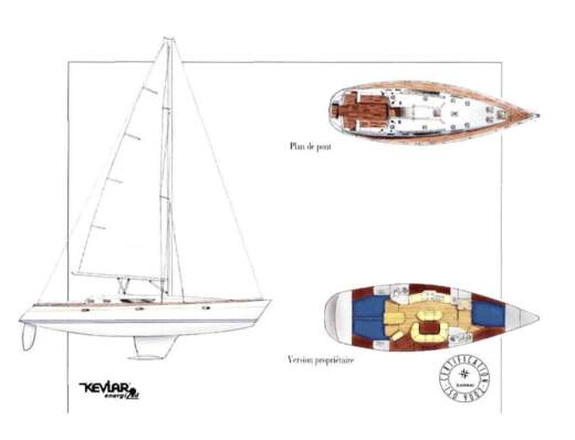 Sailboat Jeanneau sun odyssey 45.1 Plan du bateau