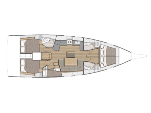 Sailboat Beneteau Oceanis 46.1 Plan du bateau
