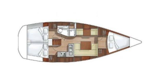 Sailboat Hanse 370 Σχέδιο κάτοψης σκάφους