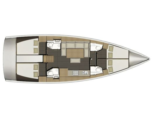 Sailboat Dufour 460 Boot Grundriss