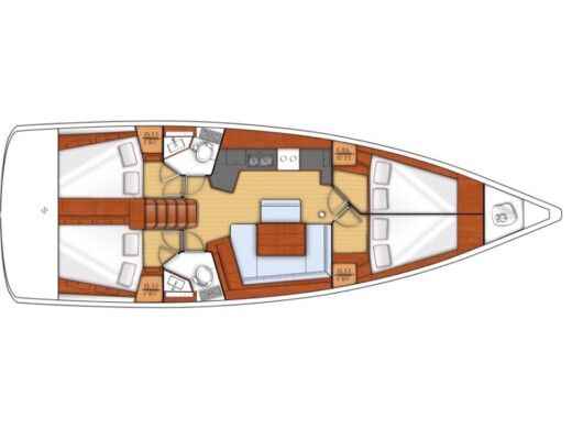 Sailboat BENETEAU OCEANIS 45 Σχέδιο κάτοψης σκάφους
