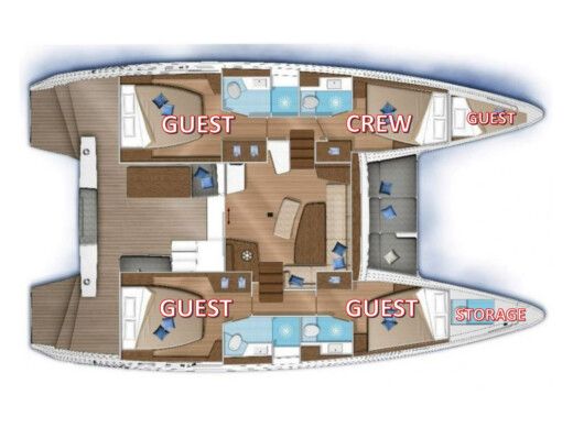 Catamaran Lagoon Lagoon 42 Plano del barco