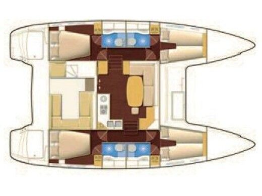 Catamaran LAGOON 400 S2 Boat layout