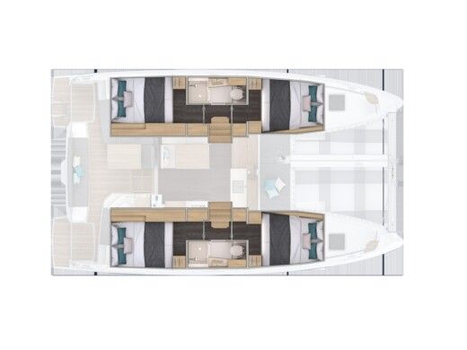 Catamaran  Lagoon 38 Boat design plan