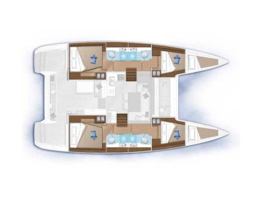 Catamaran Lagoon Lagoon 40 Boot Grundriss
