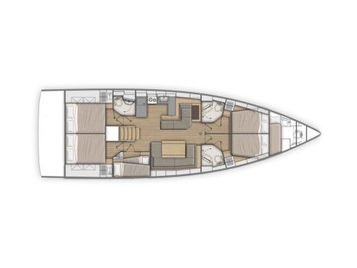 Sailboat  Oceanis 51.1 A/C & GEN & WM Boot Grundriss