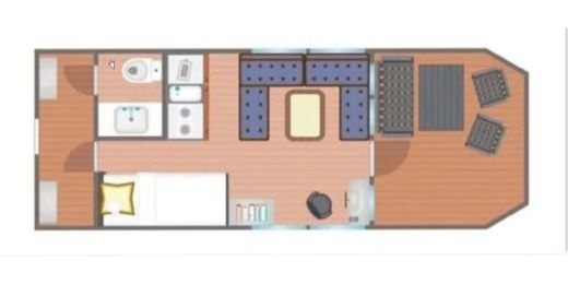 Houseboat Rollyboot MAX 8.2 Plan du bateau
