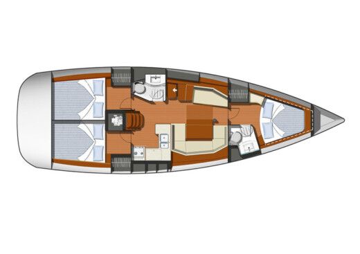 Sailboat Jeanneau Sun Odyssey 42i boat plan