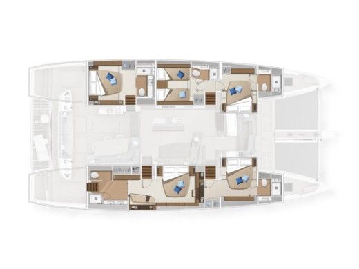 Catamaran  Lagoon Sixty 5 Owner's Version boat plan