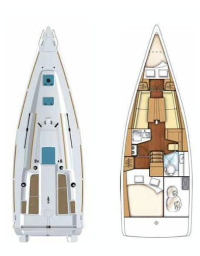 Sailboat Beneteau First 30 JK Boat layout