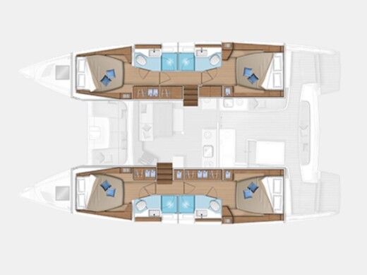 Catamaran Lagoon 46 Plattegrond van de boot