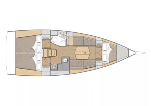 Sailboat Bénéteau Oceanis 34.1 First line - 3 cab. boat plan