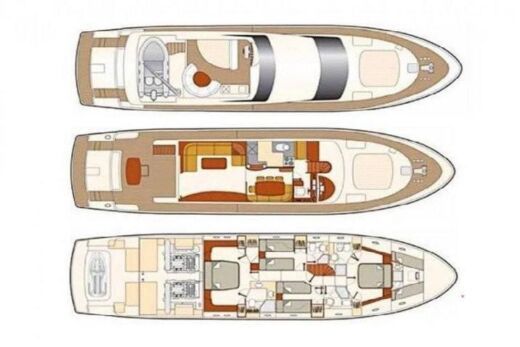 Motor Yacht Astondoa 72 Boot Grundriss