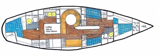 Sailboat Crestitalia LUNA 50 boat plan