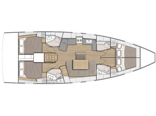 Sailboat  Oceanis 46.1 Boat layout