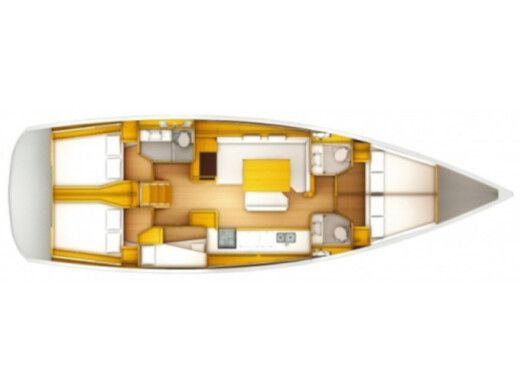 Sailboat JEANNEAU SUN ODYSSEY 519 Boot Grundriss