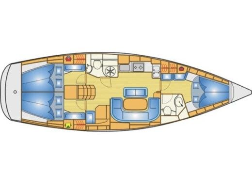 Sailboat Bavaria 40 limited edition Boat layout