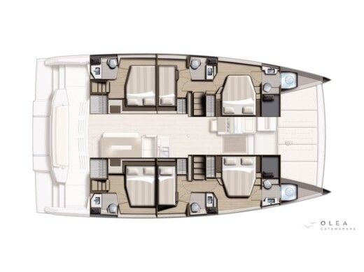 Catamaran  Bali 4.8  Boat layout