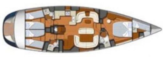 Sailboat Jeanneau Sun Odissey 54 DS boat plan