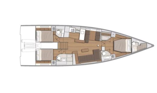 Sailboat Beneteau First 53 Boat layout