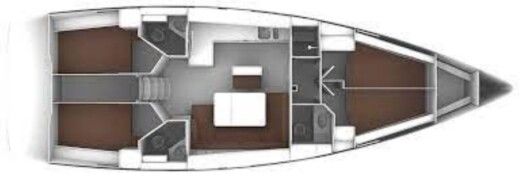 Sailboat Bavaria Cruiser 46 Boot Grundriss