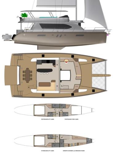 Motor Yacht Custom Long Island Boat layout