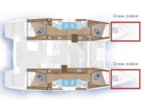 Catamaran  Lagoon 46 Plattegrond van de boot