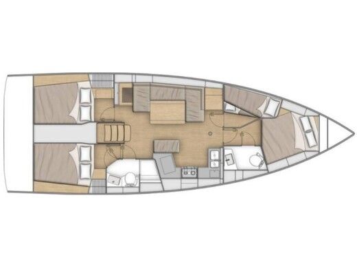 Sailboat Beneteau Oceanis 40.1 boat plan