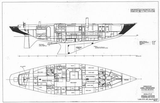 Sail Yacht Swan 65 Plattegrond van de boot