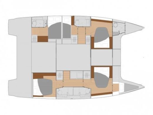 Catamaran Fountaine Pajot Saona 47 boat plan