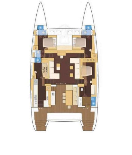 Catamaran Lagoon Lagoon 620 Boat layout