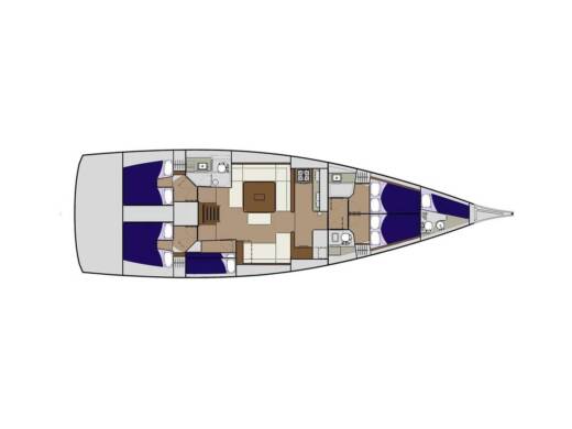 Sailboat  Dufour 560 Boat design plan