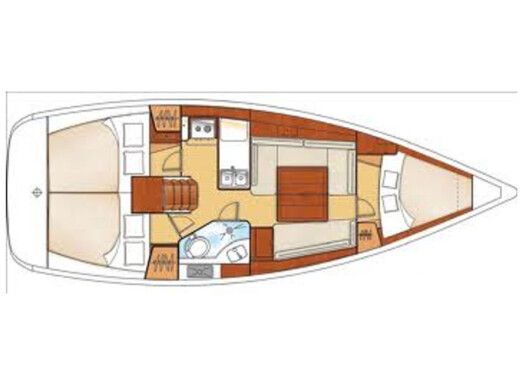Sailboat BENETEAU OCEANIS 34 Plan du bateau