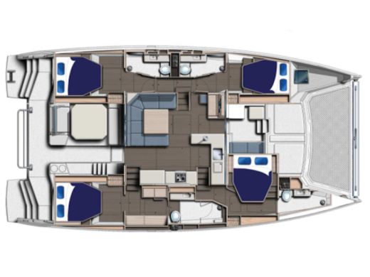 Catamaran  Moorings 5000 Boot Grundriss