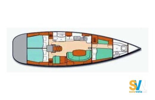 Sailboat BENETAU OCEANIS CLIPPER 411 Boat layout