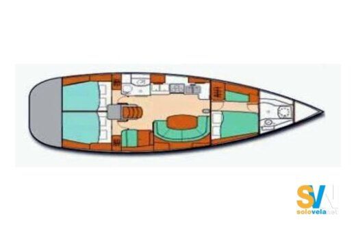 Sailboat BENETAU OCEANIS CLIPPER 411 Plano del barco