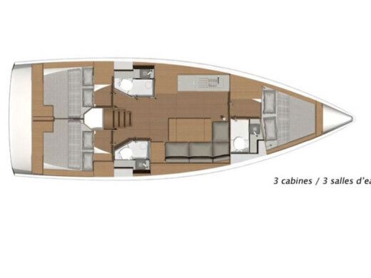 Sailboat DUFOUR 390 GL Boat layout