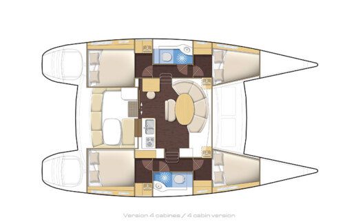 Catamaran Lagoon 380 boat plan