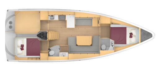 Sailboat Bavaria Bavaria C42 Plan du bateau