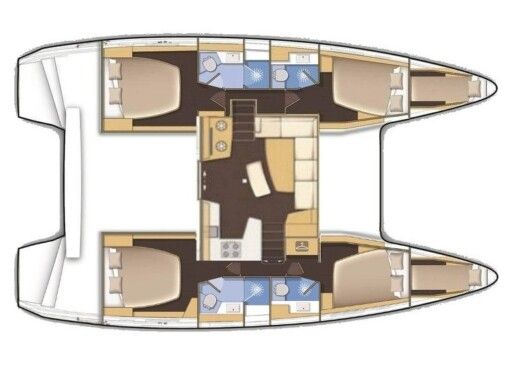 Catamaran Lagoon 40 Boot Grundriss