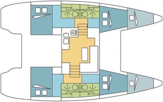 Catamaran Lagoon Lagoon 39 Plattegrond van de boot