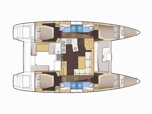Catamaran  Lagoon 450 Fly Boat design plan