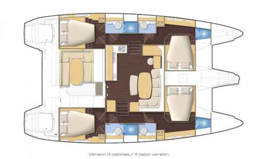 Catamaran Lagoon LAGOON 420 Boot Grundriss