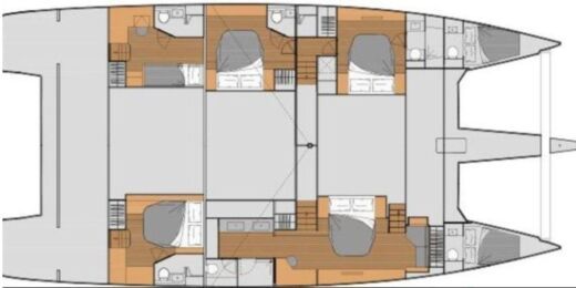 Catamaran Fountaine Pajot Alegria 67 Planimetria della barca